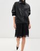 LE BOP LE BOP Pebble Faux Leather Bomber Black - 6