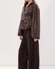 LE BOP LE BOP Pippa Faux Leather Pullover with Front Pocket Coffee - 4