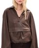 LE BOP LE BOP Pippa Pullover with Front Pocket Coffee - 1