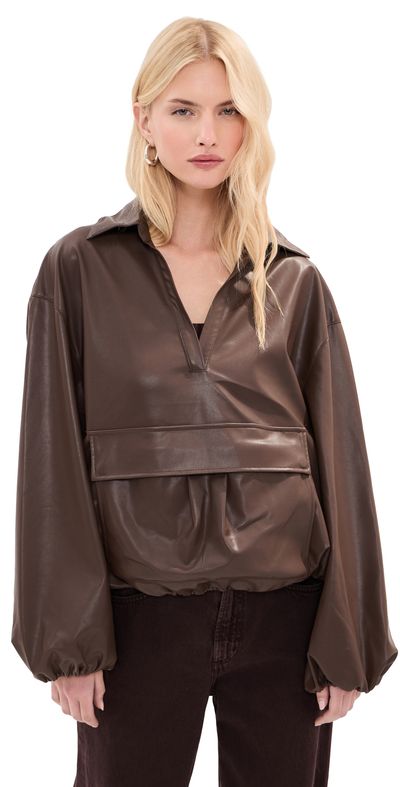 LE BOP LE BOP Pippa Pullover with Front Pocket Coffee