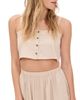LE BOP LE BOP Poplin Martha Crop Top Khaki - 1