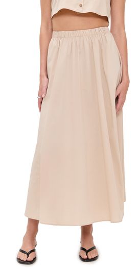 LE BOP LE BOP Poplin Martha Skirt Khaki