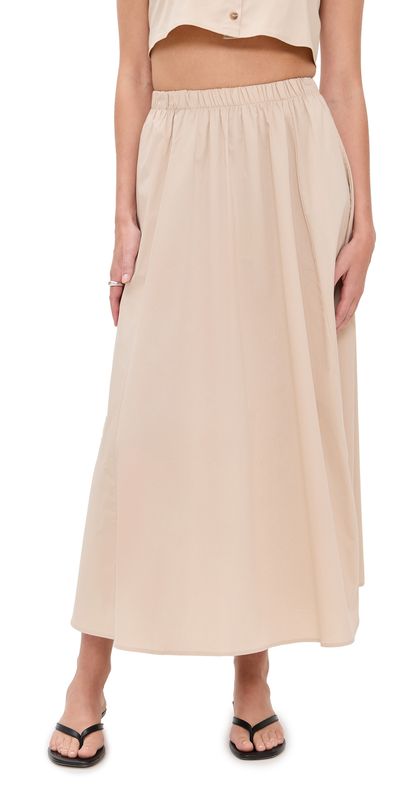 LE BOP LE BOP Poplin Martha Skirt Khaki