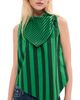 LE BOP LE BOP Riley Blouse Green/Dark Green Stripe - 1