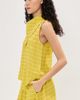 LE BOP LE BOP Riley Checked Blouse Chartreuse - 4