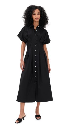 LE BOP LE BOP Roberta Button Down Dress Black