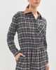 LE BOP LE BOP Rocky Shirt Dress Heather Grey Plaid - 3