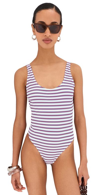 LE BOP LE BOP Scoop Neck One Piece VARIGATED STRIPE