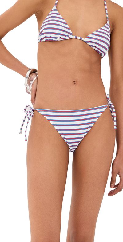 LE BOP LE BOP Side Tie Bikini Bottoms VARIGATED STRIPE