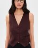 LE BOP LE BOP Simone Satin Vest Mahogany - 2