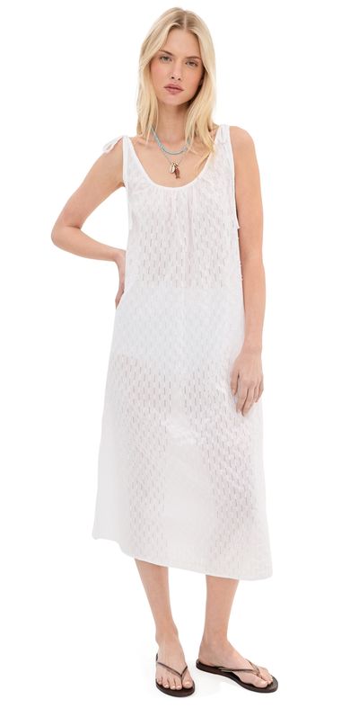 LE BOP LE BOP Skylar Eyelet Maxi Dress White