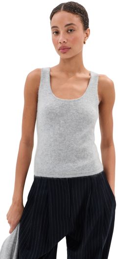 LE BOP LE BOP Sofia Cashmere Sweater Twinset Tank Grey Melange