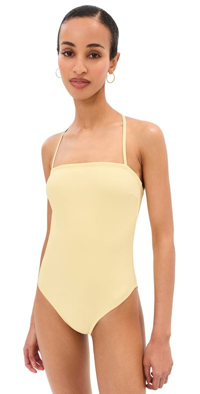 LE BOP LE BOP Square Neck One Piece Mellow Yellow