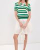 LE BOP LE BOP Stripe Boucle Polo Shirt Kelly Green Multi - 5