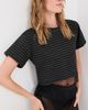 LE BOP LE BOP Stripe Lace Hazel Tee Charcoal Stripe/Black - 3