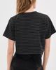 LE BOP LE BOP Stripe Lace Hazel Tee Charcoal Stripe/Black - 4