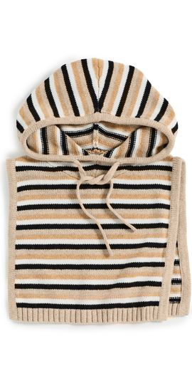 LE BOP LE BOP Striped Balaclava Dickie Oatmeal/Black/White/Camel One