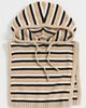LE BOP LE BOP Striped Balaclava Dickie Oatmeal/Black/White/Camel One - 2