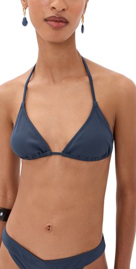 LE BOP LE BOP Triangle Bikini Top Dark Denim
