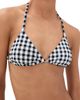LE BOP LE BOP Triangle Bikini Top Gingham (Black/White) - 1