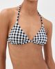 LE BOP LE BOP Triangle Bikini Top Gingham (Black/White) - 2