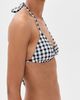 LE BOP LE BOP Triangle Bikini Top Gingham (Black/White) - 4