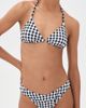 LE BOP LE BOP Triangle Bikini Top Gingham (Black/White) - 5