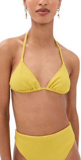 LE BOP LE BOP Triangle Bikini Top Warm Olive