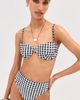 LE BOP LE BOP Underwire Bikini Top Gingham (Black/White) - 3