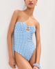 LE BOP LE BOP Underwire One Piece Gingham (Marina/Ivory) - 2