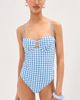 LE BOP LE BOP Underwire One Piece Gingham (Marina/Ivory) - 3
