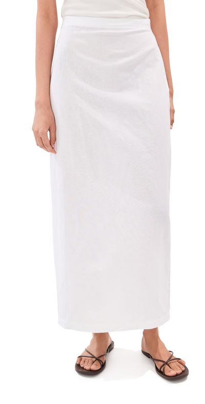 LE BOP LE BOP Vanessa Linen Maxi Skirt White