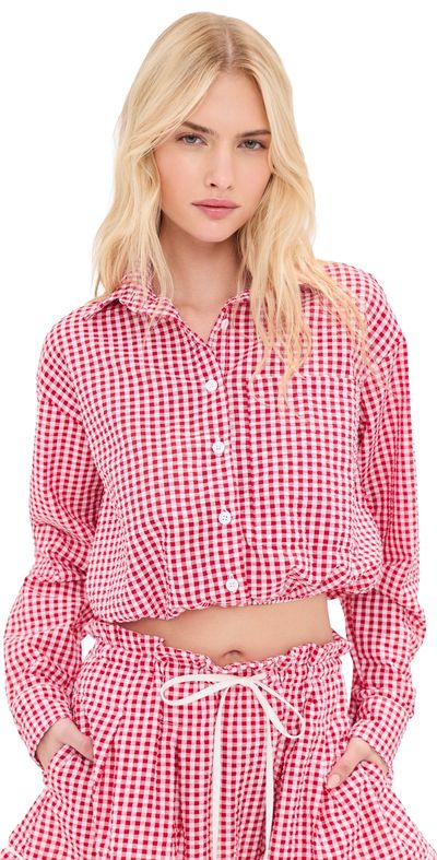 LE BOP LE BOP Wylie Button Down Red Check