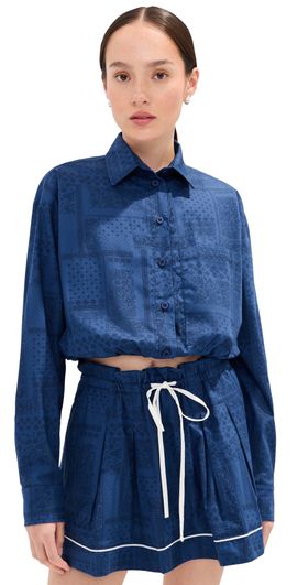 LE BOP LE BOP Wylie Button Down Shirt Denim/Navy