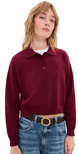 LE BOP LE BOP Zadie Polo Shirt Burgundy