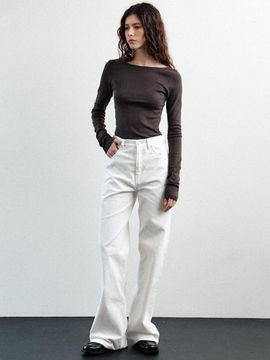 LE corduroy straight pants