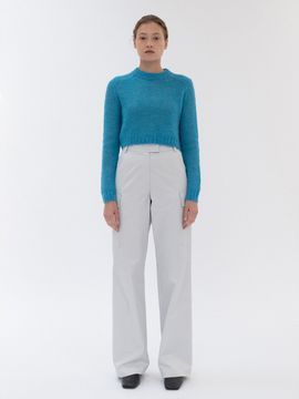 LE Cotton Cargo Wide Pants (Light Gray)