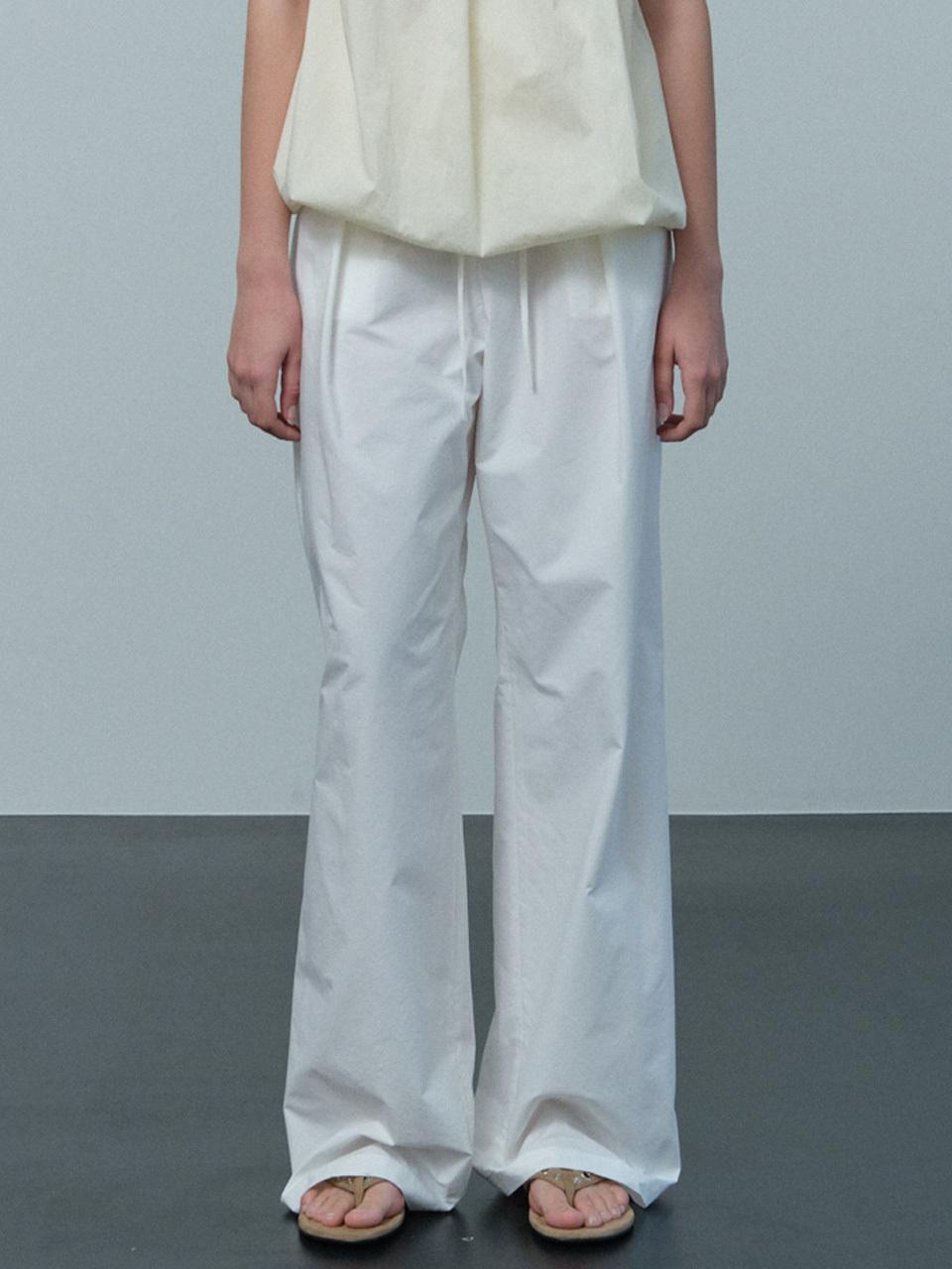 LE Cotton Lounge Wide Pants (WHITE)