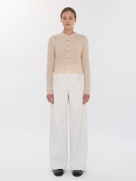 LE Cotton Wide Tucked Pants