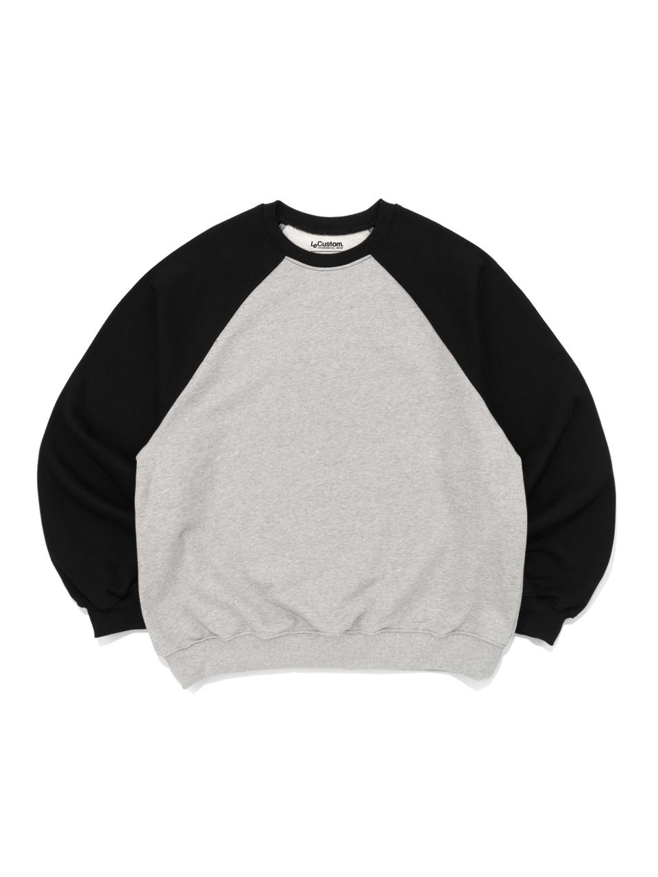 Le Custom Cotton Triple-Layer Raglan Sweatshirt [Melange]