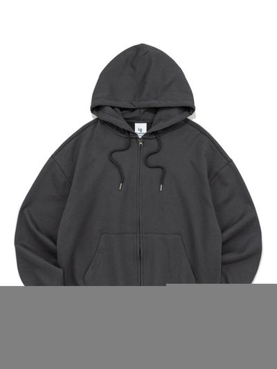 Le Custom Custom Overfit Two-Way French Terry Hoodie [Charcoal]