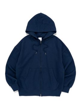 Le Custom Custom Overfit Two-Way French Terry Hoodie [Navy]