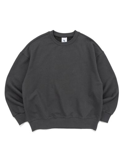 Le Custom French Terry Semi-Overfit Plain Sweatshirt [Charcoal]
