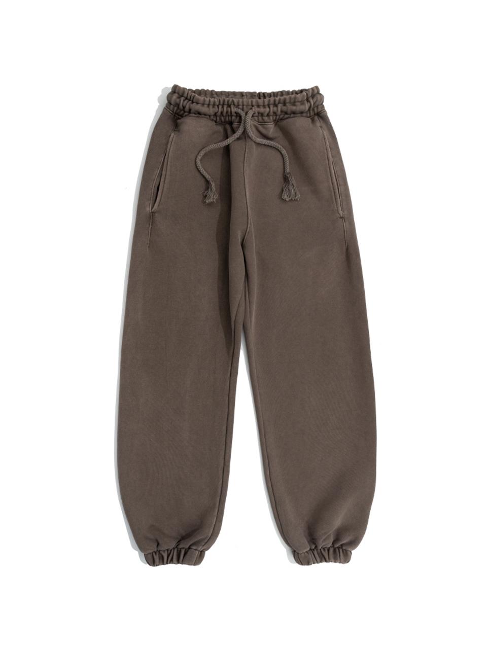Le Custom Heavyweight Triple-Layer Semi-Wide Jogger Sweatpants [BROWN]
