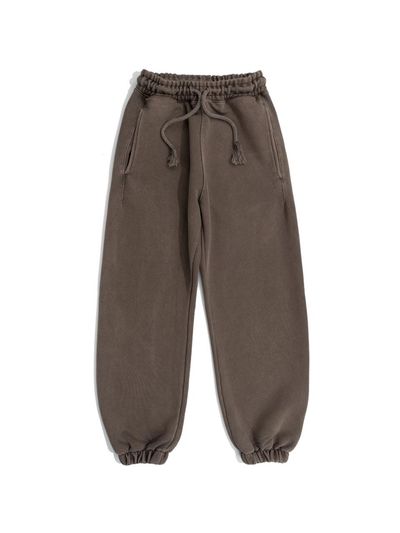 Le Custom Heavyweight Triple-Layer Semi-Wide Jogger Sweatpants [BROWN]