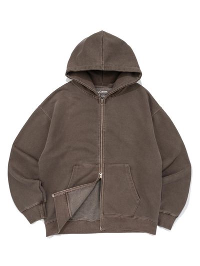 Le Custom Pigment Zip-up Hoodie [BROWN]