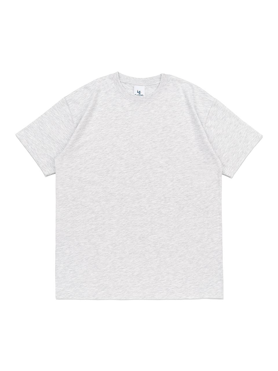 Le Custom Plain Semi-Overfit Short-Sleeve T-Shirt [Light Melange]