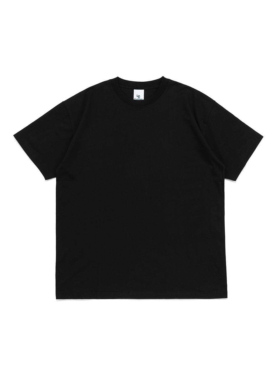 Le Custom Premium Cotton Semi-Overfit Short Sleeve T-Shirt [Black]