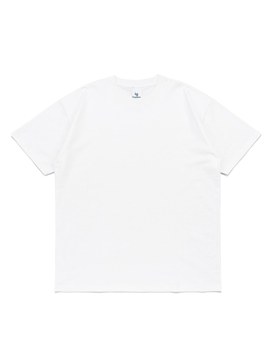 Le Custom Semi-Overfit Plain Short-Sleeve T-Shirt [White]