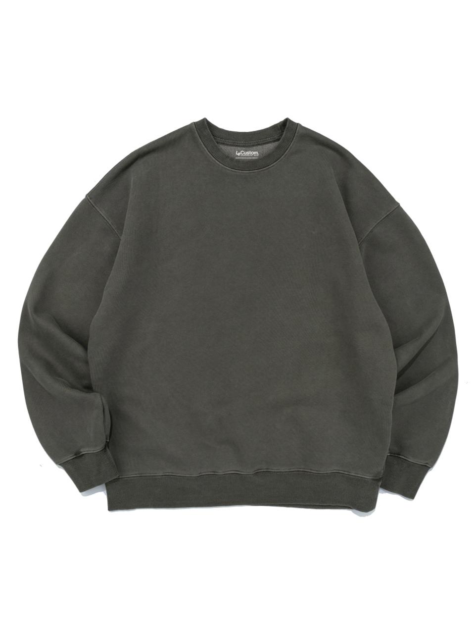 Le Custom Triple Layer Cotton Blend Custom Pigment Sweatshirt [GREEN]